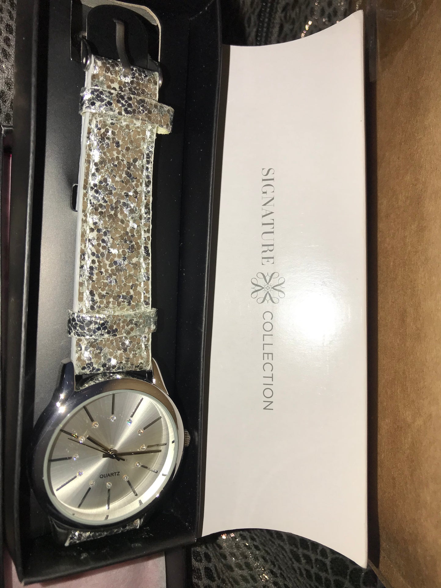 Silver Glitter Watch