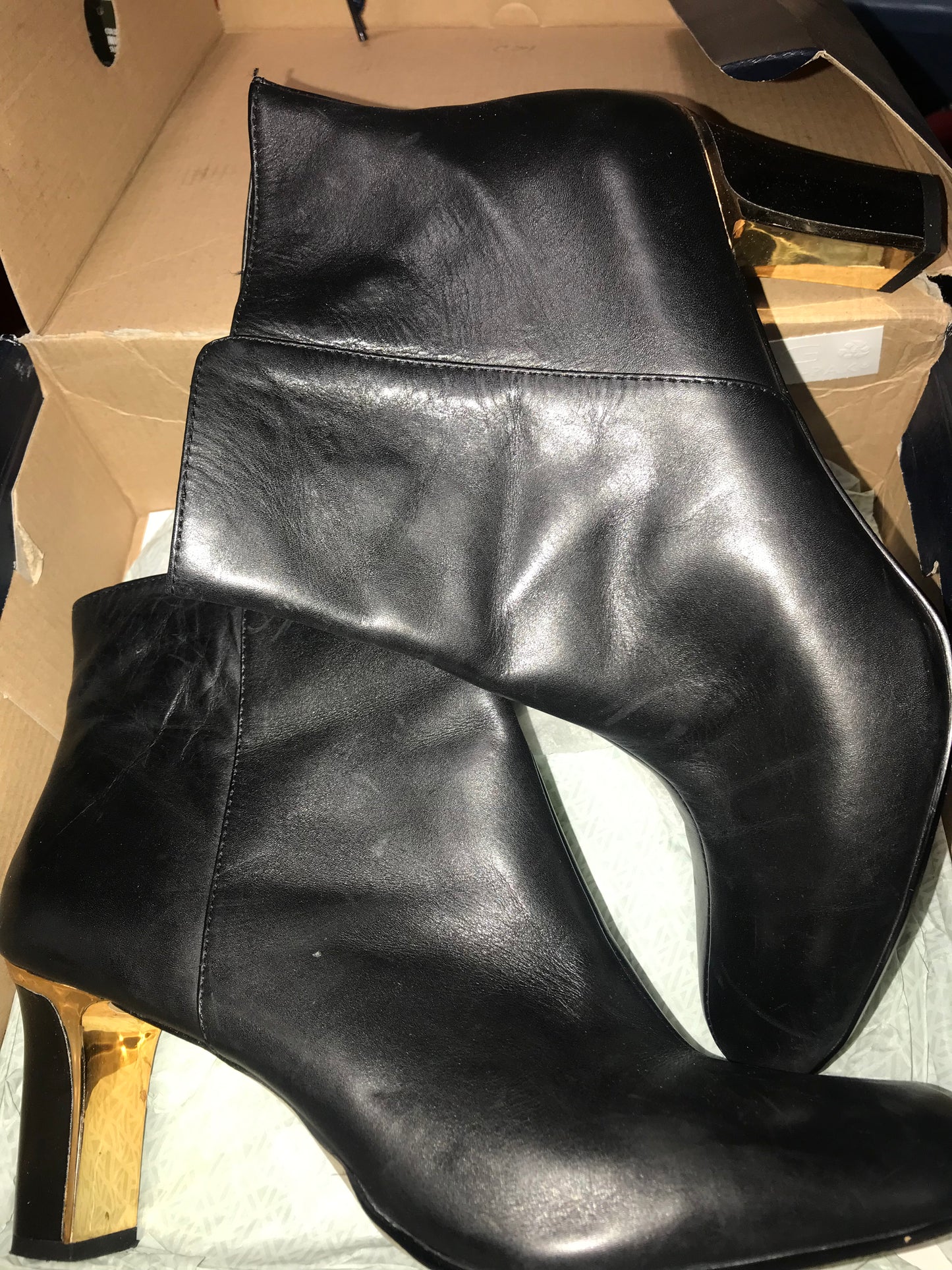 Anne Klein Gold trim Bootie