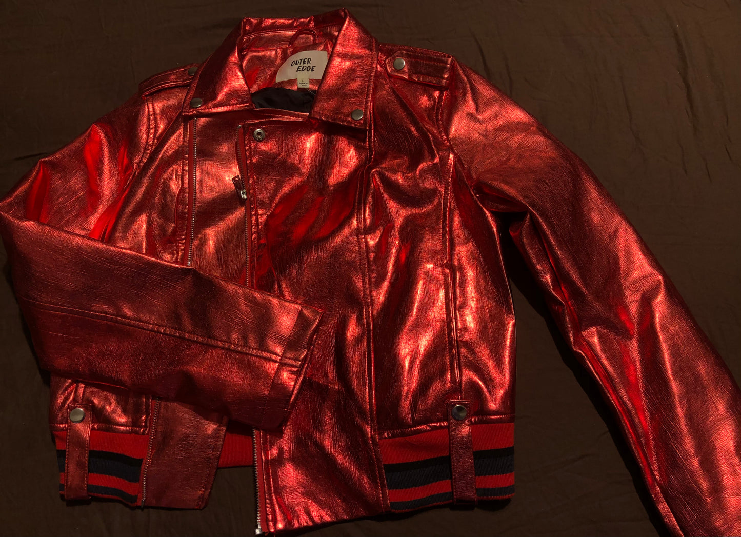 Red chrome Moto Jacket