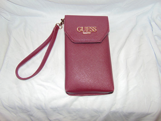 Burgundy Guess Wristlet /Crossbody