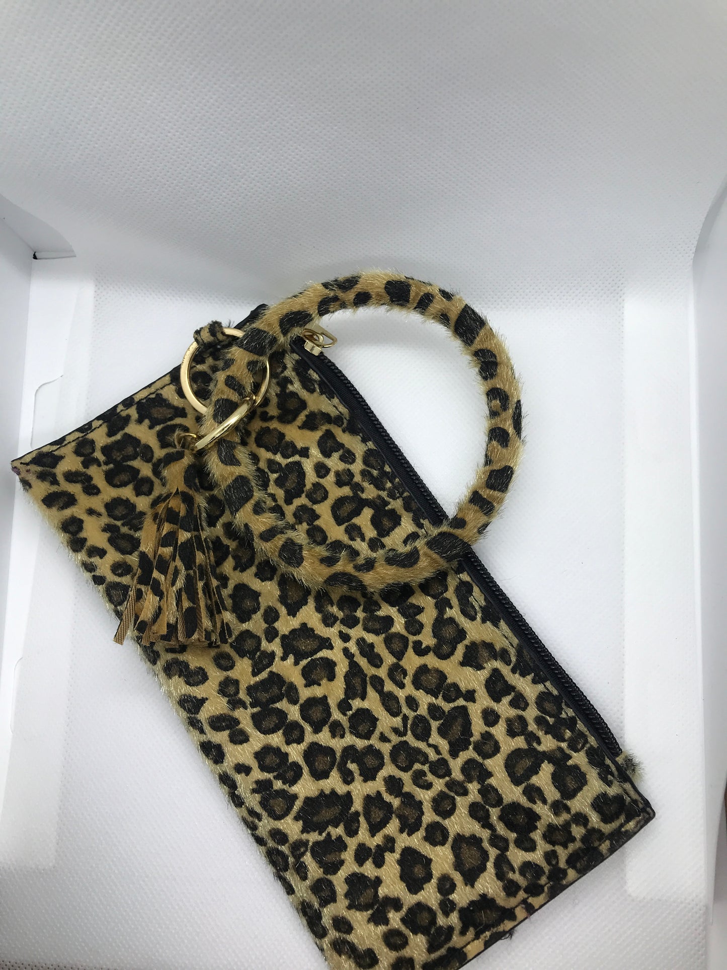 Leopard Print wristlet